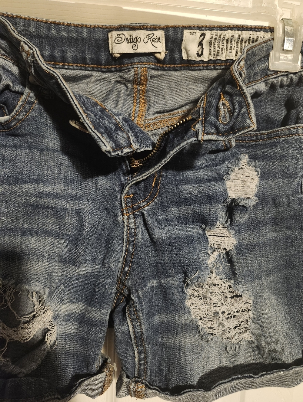 Distressed Jean Shorts - Picture 3 of 5